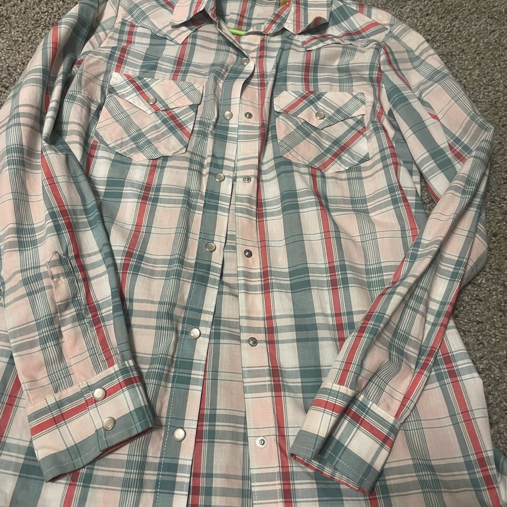 Wrangler Red and Blue Plaid Shirt